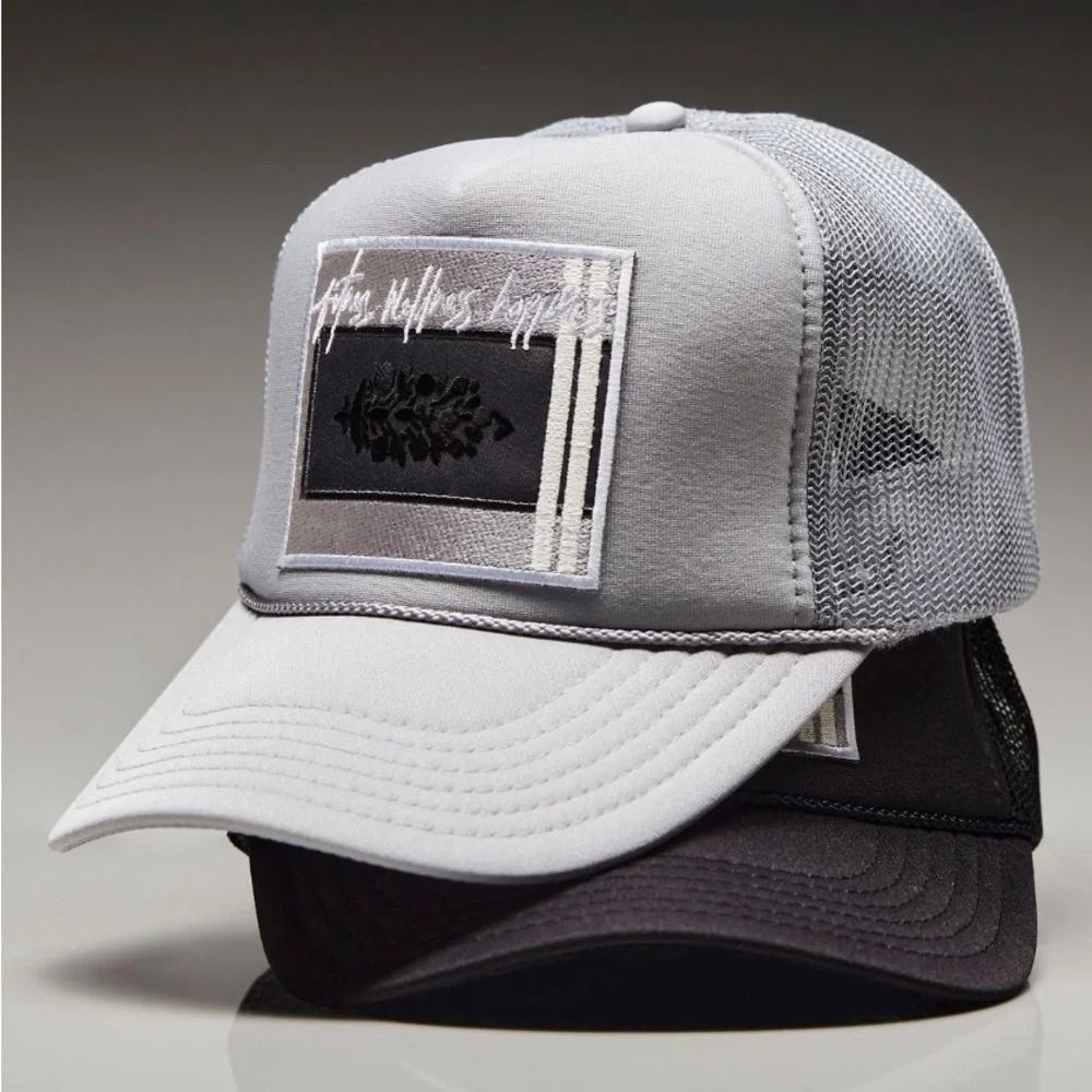 Free People Strike Out Tonal Trucker Hat in Grey NWT